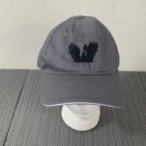 Firebird Baseball hat Mens Adjustable Gray Embroidered Strapback Cap Port & Co